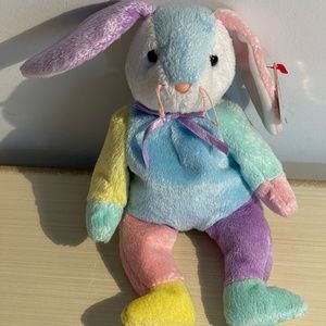 Ty Beanie Baby Dippy The Pastel Colored Rabbit/Bunny- DOB April 24, 2002